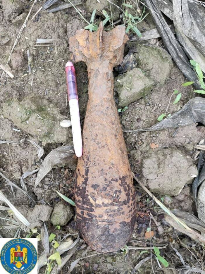 Bomba gasita pe un teren agricol !