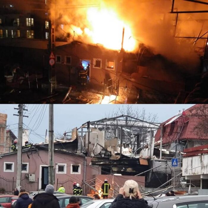 Explozie la o pensiune. O persoana a murit carbonizata (Foto)