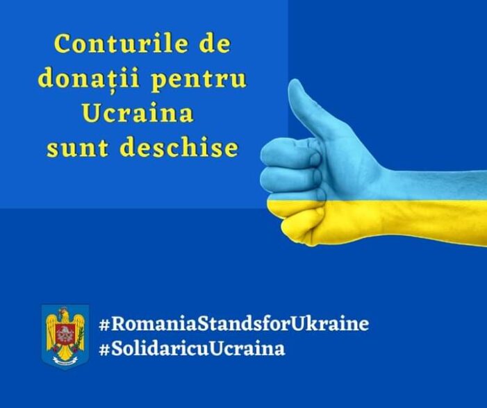 Au fost deschise conturile în scopul colectării donațiilor umanitare pentru Ucraina