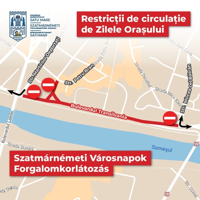 Restrictii de circulatie, de „Zilele Orasului”, pe B-dul Transilvania (Foto)