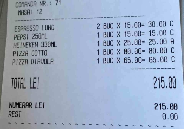 Cât costă pizza, cafeaua sau berea în Mamaia ?