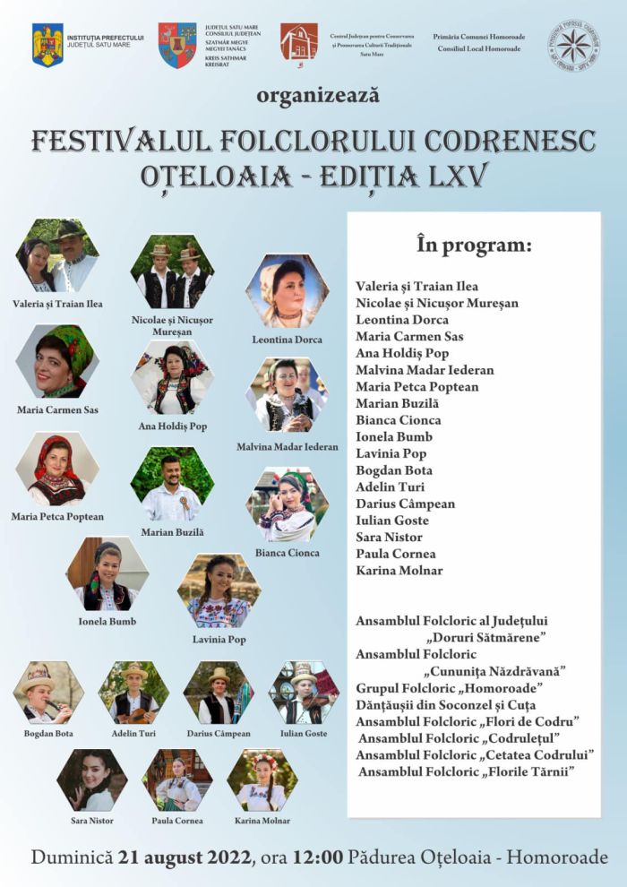 Festivalul Folclorului Codrenesc ”Oțeloaia” la cea de-a LXV- a ediție
