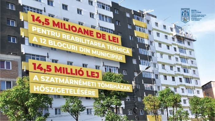 14,5 milioane de lei pentru reabilitarea termica a 12 blocuri din municipiul Satu Mare