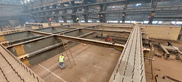 Elemente ale podului peste Someş, zona ştrandului, construite la Piteşti (Foto)