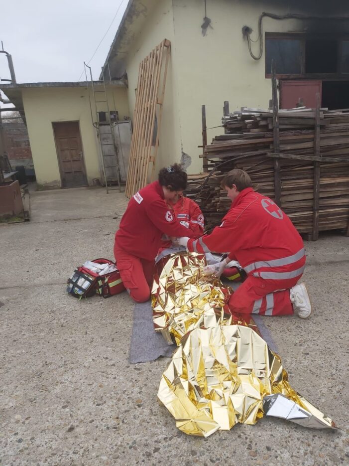 Incendiu în Negreşri-Oaş. A intervenit şi Crucea Roşie – Exerciţiu (Foto)