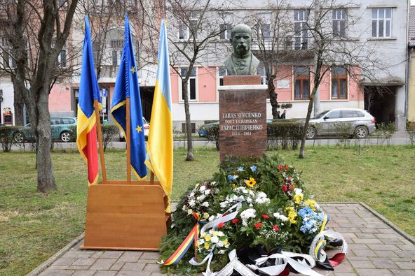 Omagiu la bustul poetului naţional al Ucrainei