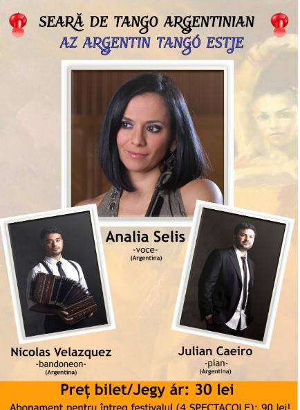 Concert de tango. Biletul costă 30 de lei