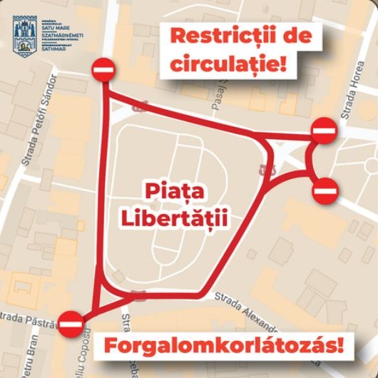 Sâmbătă se restricţionează circulaţia în Centrul Vechi