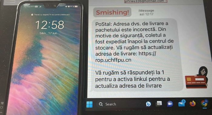 Campanie de înşelăciune prin sms. Cum funcţionează frauda „Ai un colet” ?