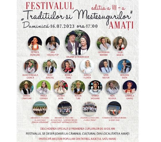 Festivalul „Tradițiilor și Meșteșugurilor” în localitatea Amați la cea de-a VII- a ediție
