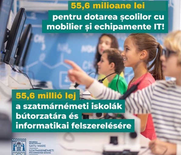 Milioane de lei pentru dotarea şcolilor din Satu Mare