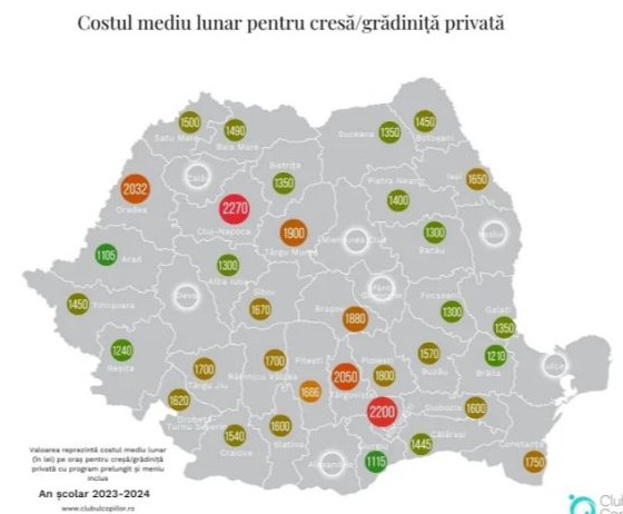 Satu Mare in Topul orașelor cu cele mai scumpe creșe și grădinițe private din țară