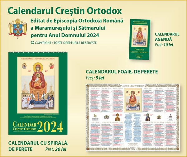A apărut calendarul ortodox pe 2024