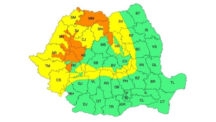 Judeţul Satu Mare sub două coduri de vreme rea