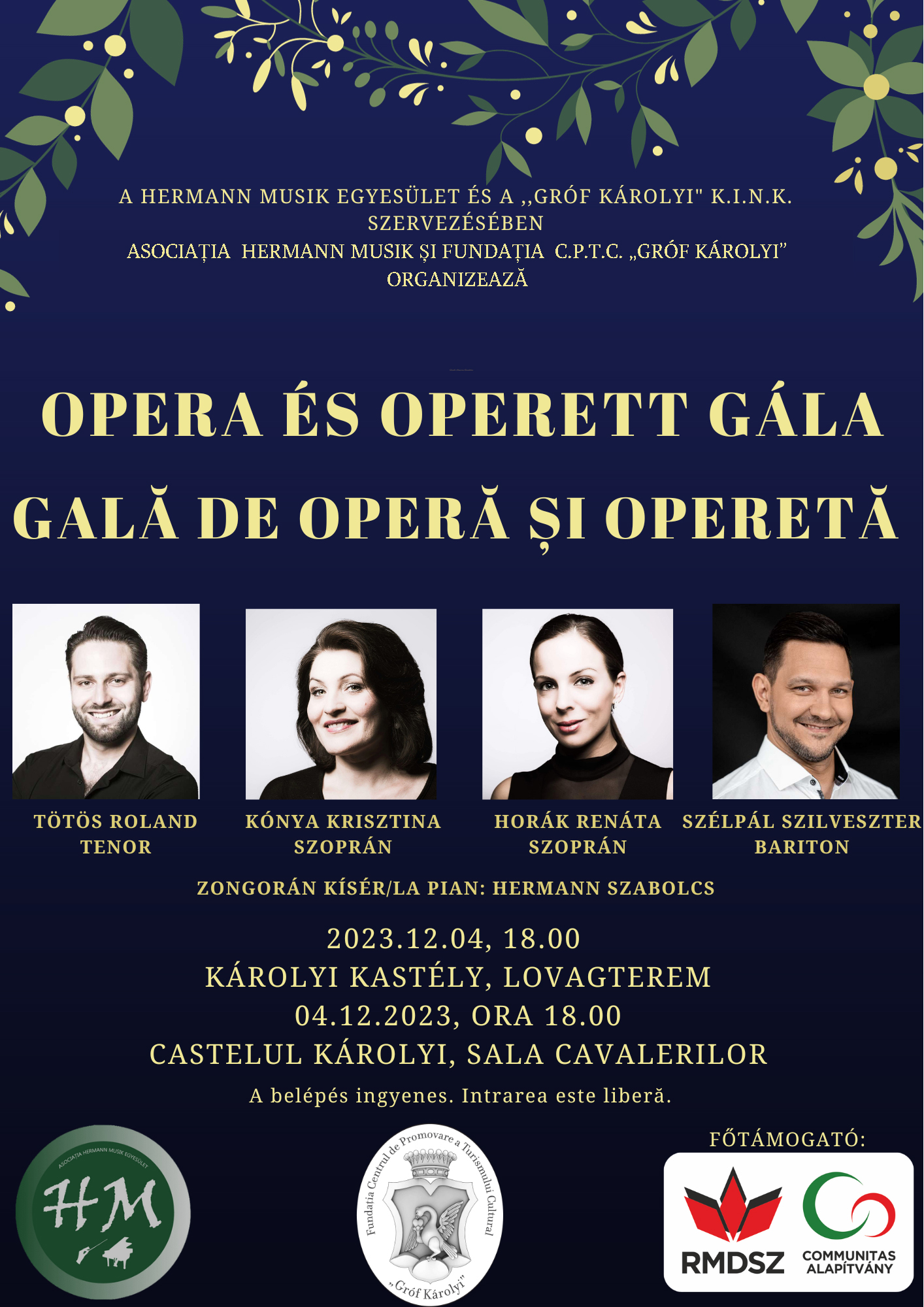 Armonii clasice …  Gală de operă și operetă la castel!