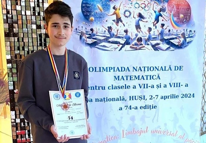 Medalie de bronz pentru Darius Torok de la Moisil la Olimpiada Națională de matematică