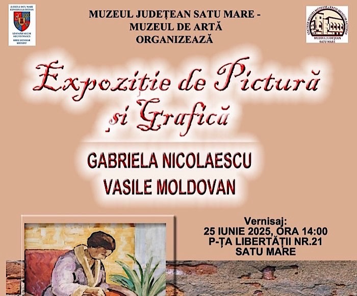 Expoziție inedită la Muzeul de Artă Satu Mare: Tată și fiică, uniți prin artă