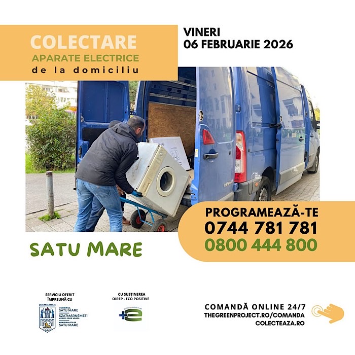 Locuitorii din Satu Mare pot preda gratuit aparatele electrice vechi pentru reciclare