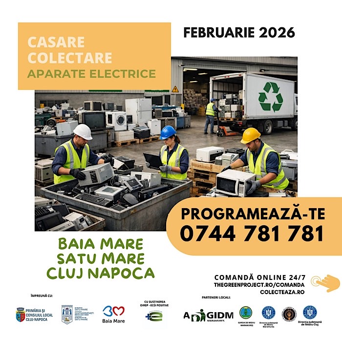 Campanie de colectare a deșeurilor electrice și electronice, pe tot parcursul lunii februarie, la Satu Mare