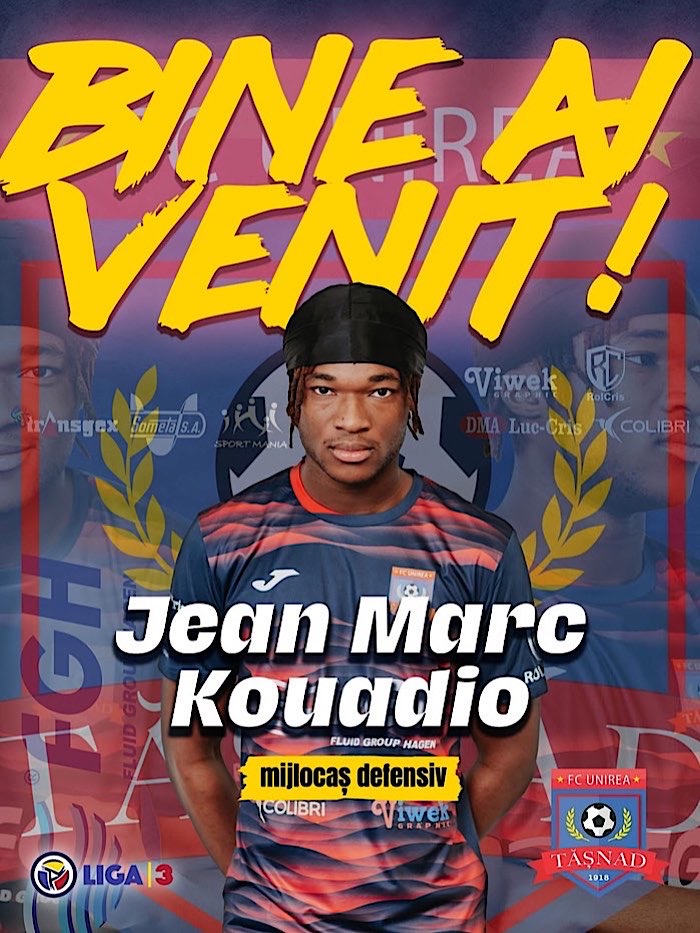 Jean Marc Kouadio, noul mijlocaș defensiv al Unirii Tășnad