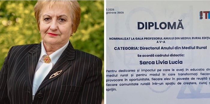 Directoarea Școlii Gimnaziale Odoreu, nominalizată la Gala „Profesorul Anului din Mediul Rural”