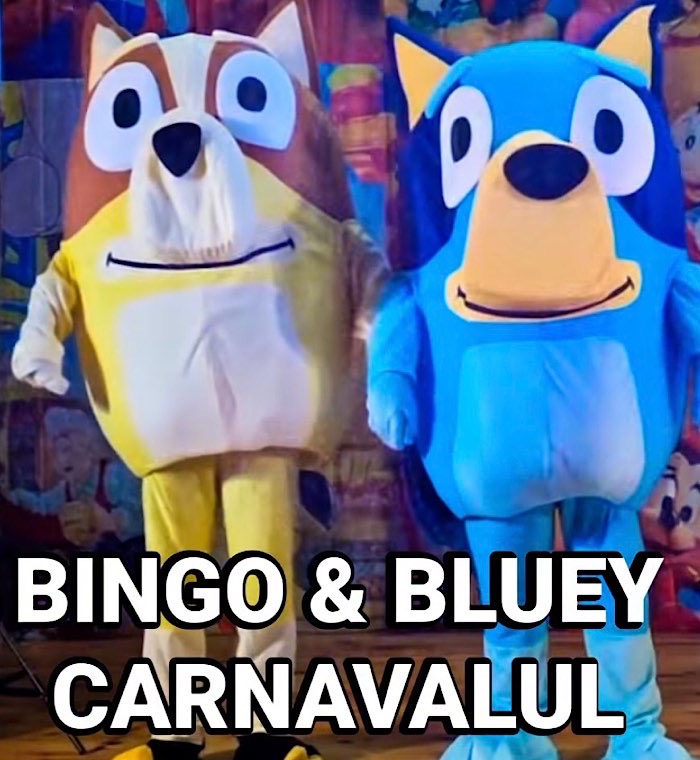 „Bingo și Bluey – Carnavalul”, spectacol pentru copii la Casa de Cultură a Sindicatelor din Satu Mare