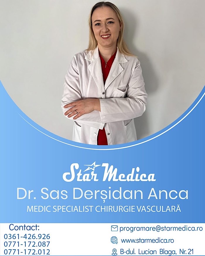 Consultații de chirurgie vasculară la Clinica Star Medica din Satu Mare Consultații de chirurgie vasculară la Clinica Star Medica din Satu Mare
