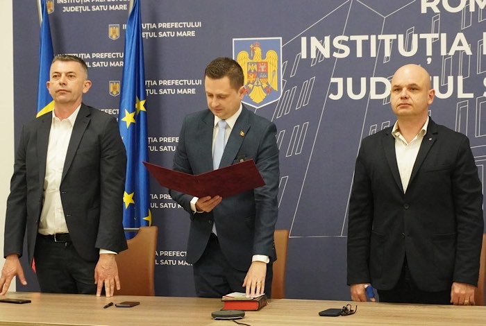Cristian Valer Beșeni a depus jurământul ca subprefect al județului Satu Mare