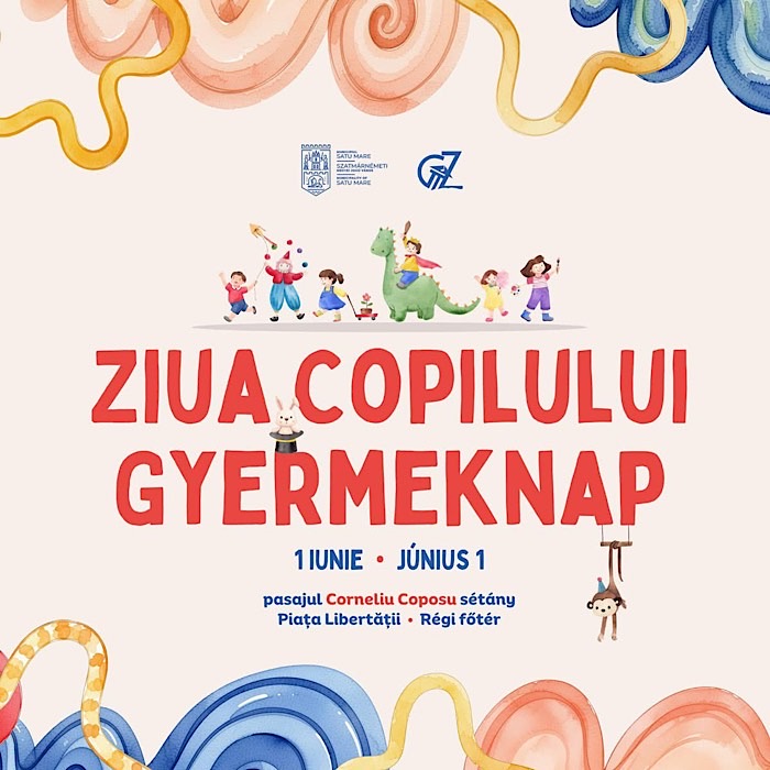 Festival dedicat copiilor, organizat la Satu Mare de 1 iunie: spectacole, concursuri și concert simfonic în mai multe locații din oraș