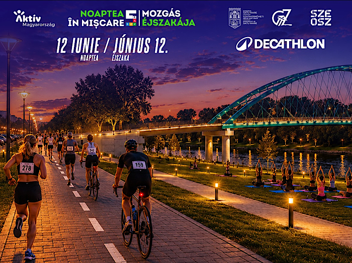 Satu Mare intră în ritmul „Nopții în Mișcare”. Zeci de activități sportive vor anima orașul pe 12 iunie