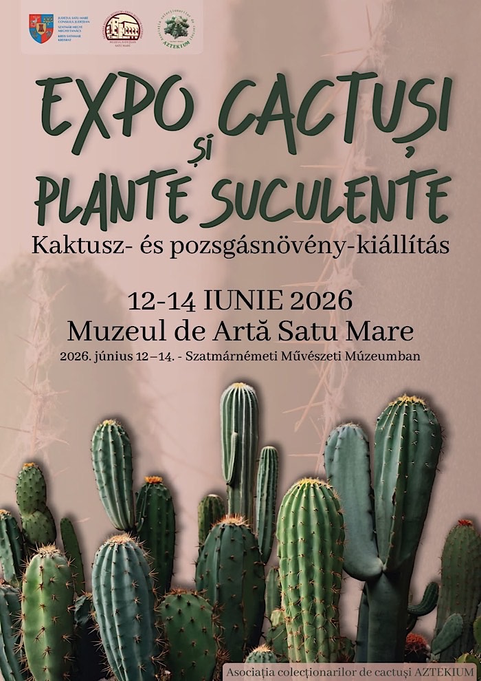 Expoziție de cactuși și plante suculente la Muzeul de Artă din Satu Mare