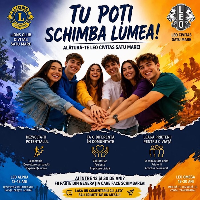 Clubul Lions Civitas pregătește lansarea organizației de tineret LEO Civitas Satu Mare