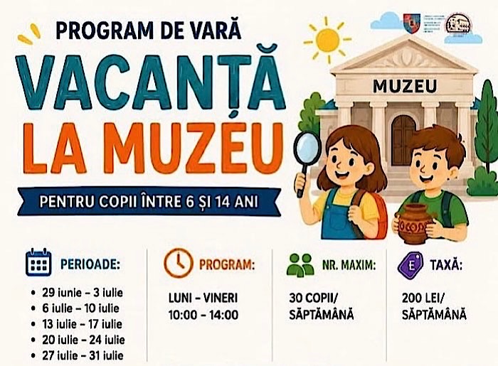 „Vacanță la Muzeu” – program educativ de vară pentru copiii din Satu Mare