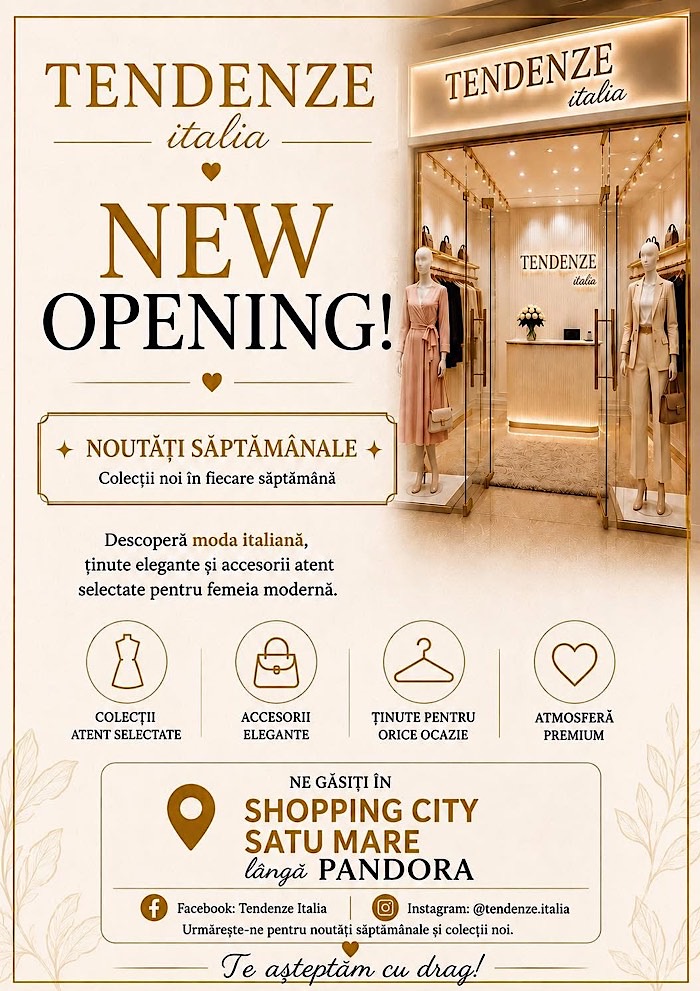 Tendenze Italia și-a deschis porțile la Shopping City Satu Mare