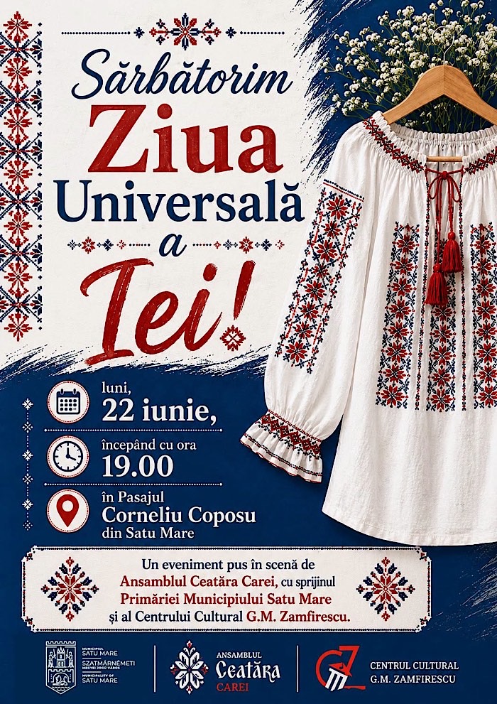 Sătmărenii sunt invitați să sărbătorească Ziua Universală a Iei în Pasajul Corneliu Coposu