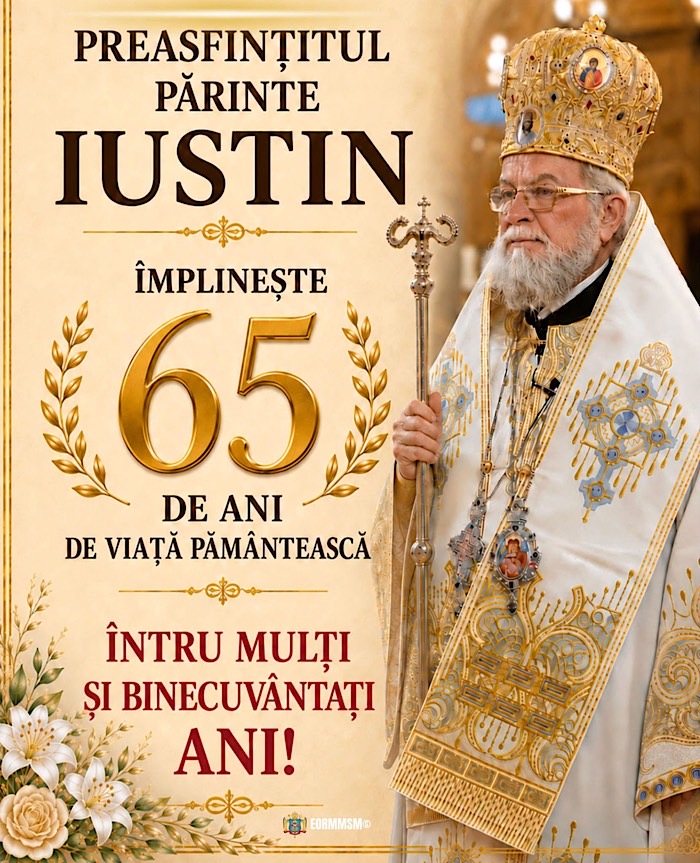 Episcopul Maramureșului și Sătmarului, Preasfințitul Părinte Iustin, împlinește astăzi 65 de ani