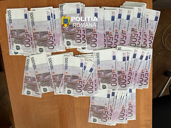 500.000 de euro falși, descoperiți la Satu Mare