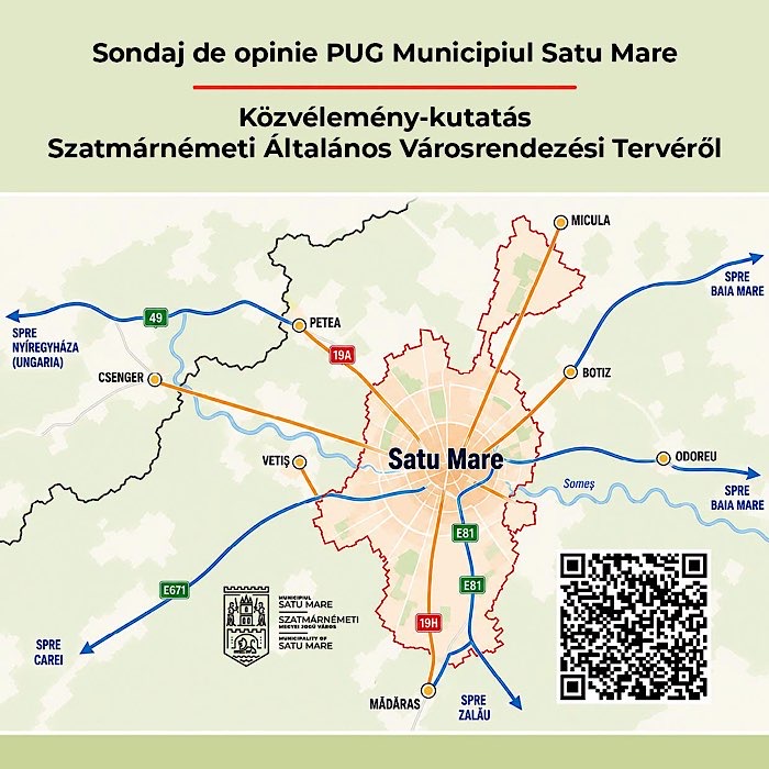 Primăria Satu Mare îi invită pe cetățeni să contribuie la viitorul orașului. A început consultarea publică pentru noul PUG