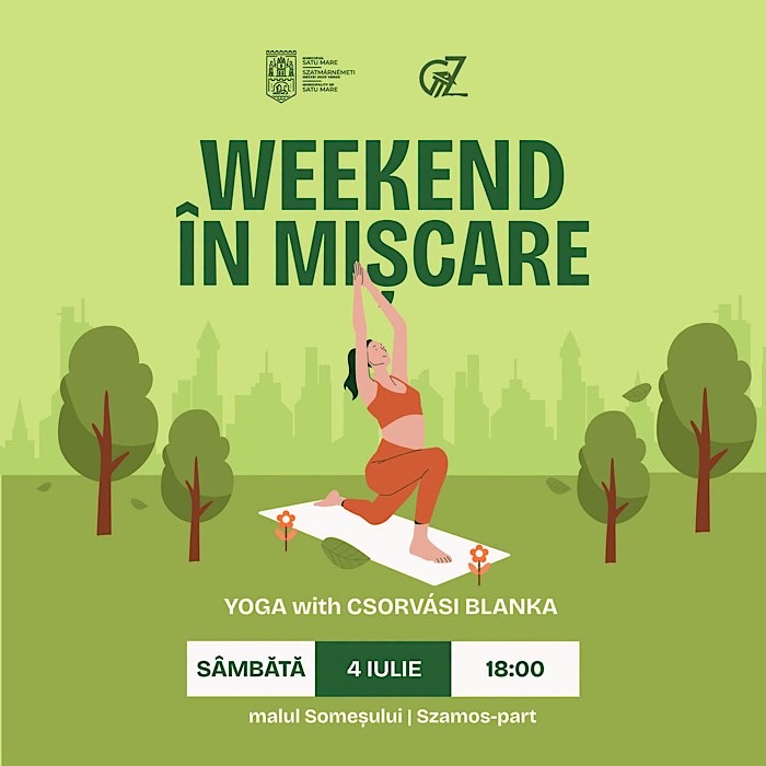 BodyArt și Yoga pe malul Someșului, în cadrul programului „Weekend în Mișcare”