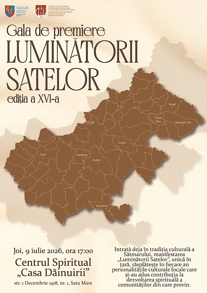 Gala „Luminătorii Satelor” revine la Satu Mare