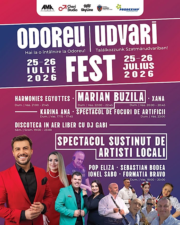 Odoreu Fest revine cu a doua ediție. Două zile de concerte, distracție și artificii în comuna Odoreu
