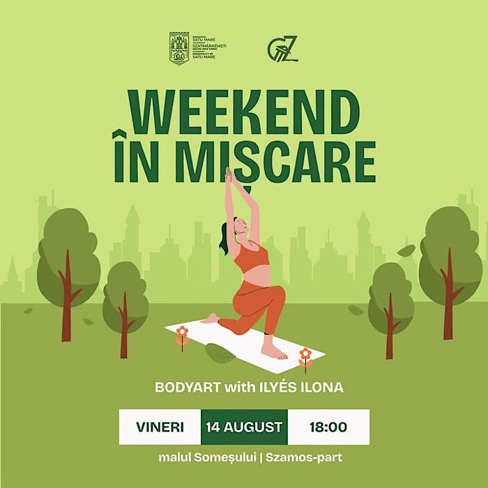 Weekend în mișcare la Satu Mare: două sesiuni gratuite de BodyArt și Stretching pe malul Someșului