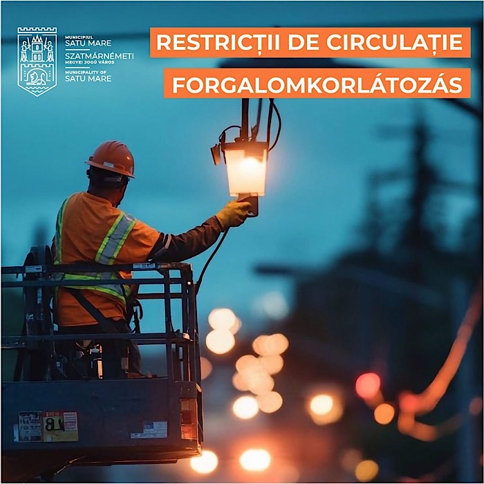 Se schimbă iluminatul public pe cinci străzi din Satu Mare. Vor fi restricții temporare de circulație