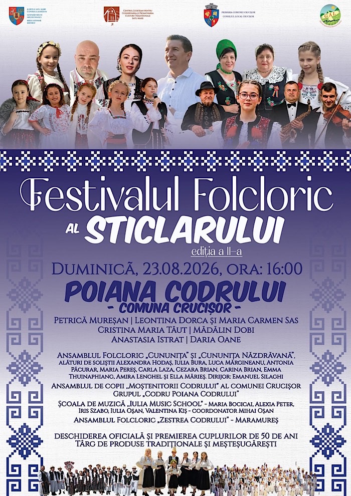 Festivalul Folcloric al „Sticlarului” revine la Poiana Codrului. Muzică, tradiții și o expoziție dedicată fabricii de sticlă