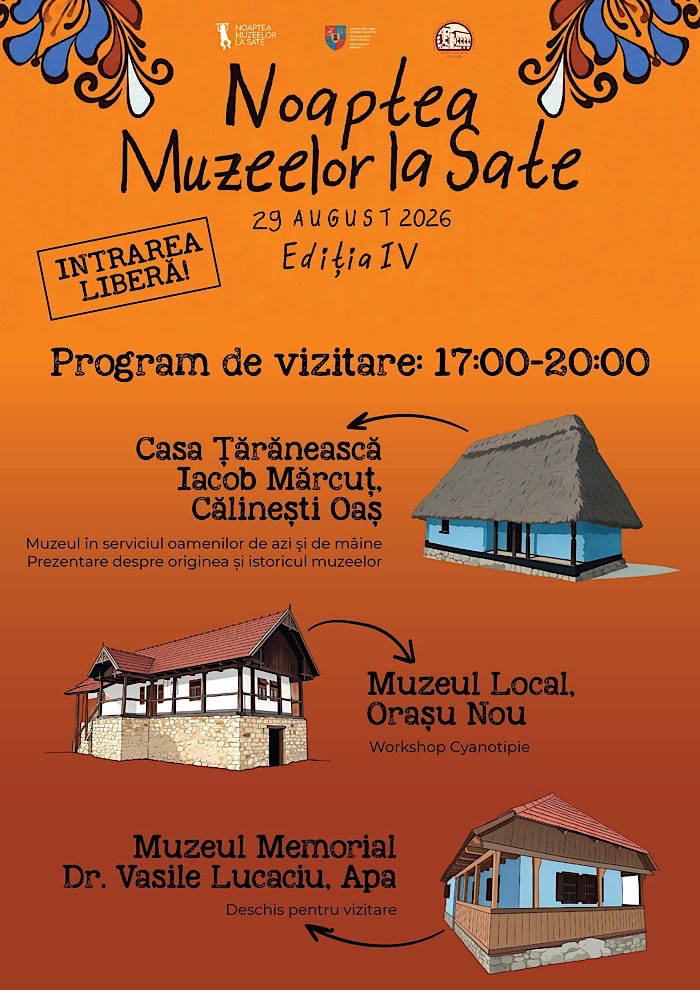 Noaptea Muzeelor la Sate revine în județul Satu Mare. Trei obiective pot fi vizitate gratuit pe 29 august