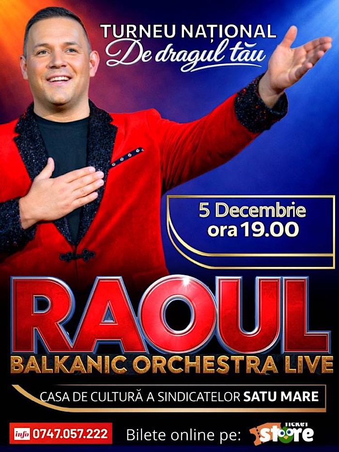 Raoul ajunge la Satu Mare. Artistul pregătește un spectacol live alături de Balkanic Orchestra