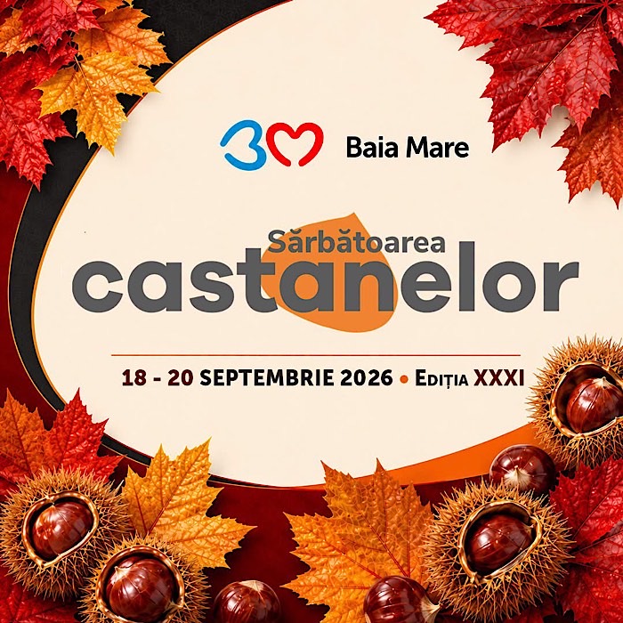 Sărbătoarea Castanelor 2026: trei seri de muzică, spectacole și distracție în Baia Mare